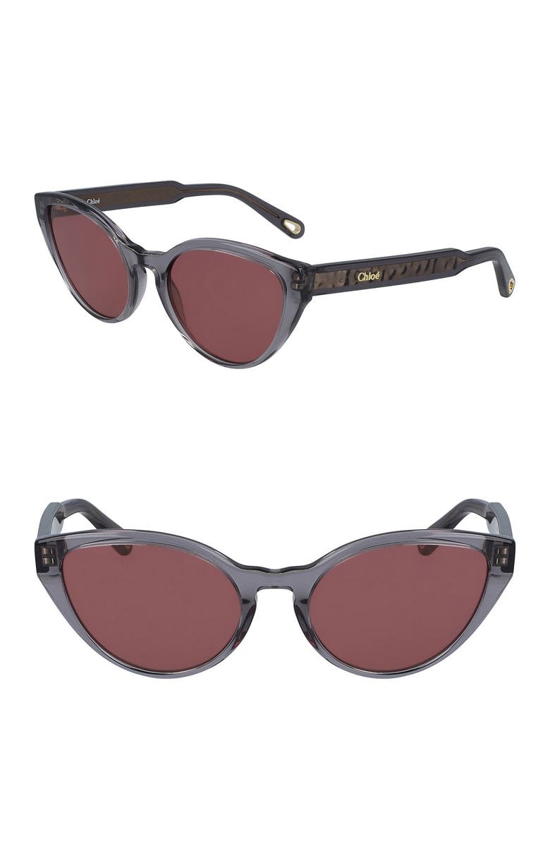 Chloé Willow 55mm Cat Eye Sunglasses, Main, color,