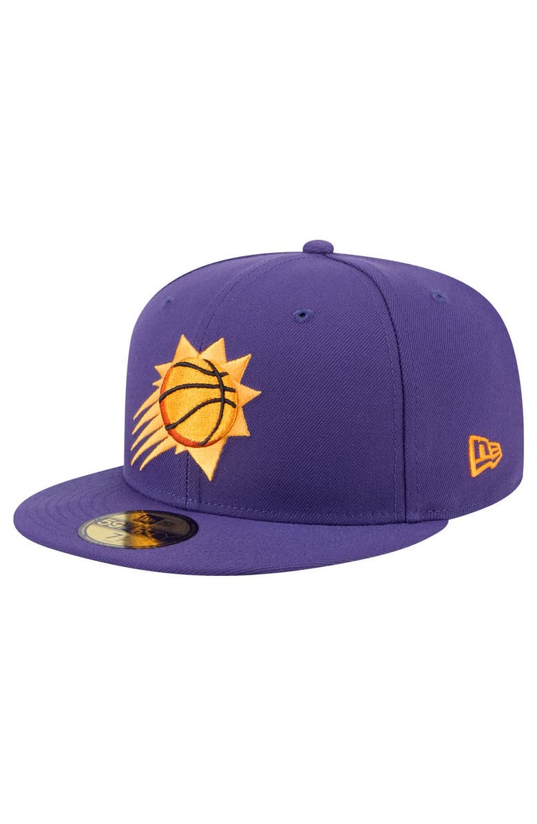 New Era Men's New Era Purple Phoenix Suns Throwback Pennant 59FIFTY Fitted Hat, Alternate, color, Purple