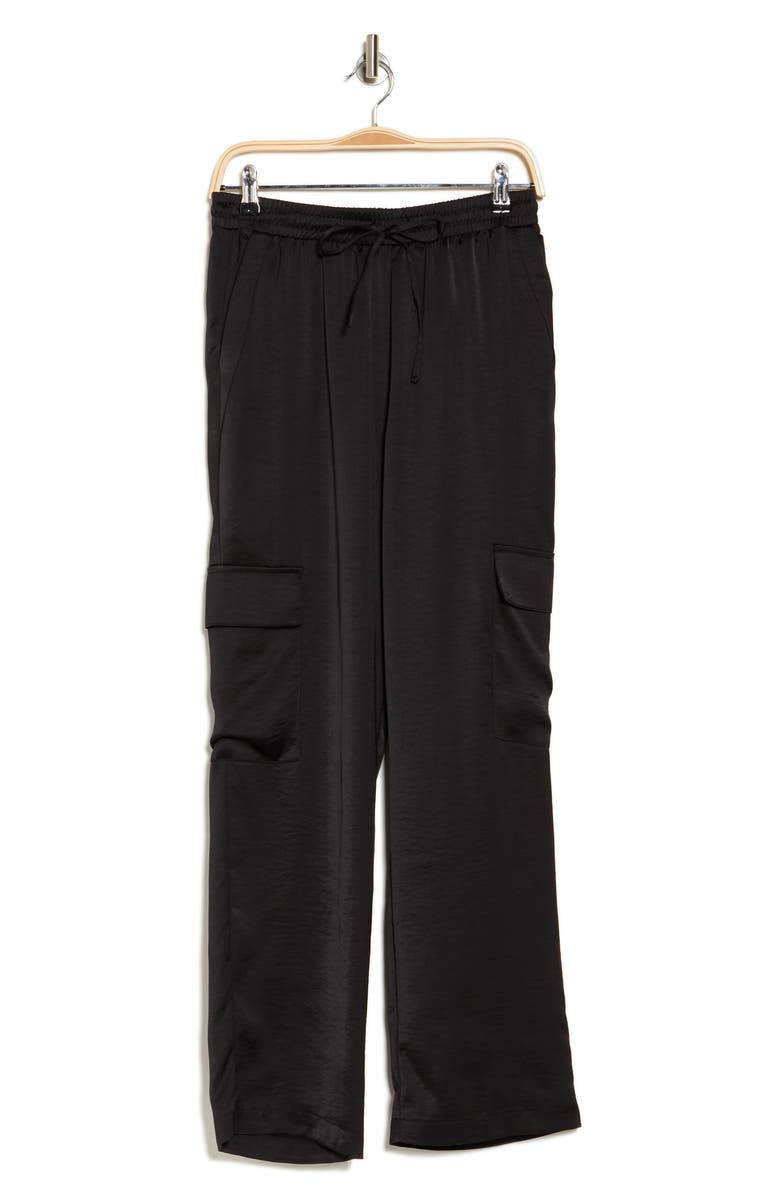 Laundry by Shelli Segal Satin Cargo Pants, Alternate, color, 
