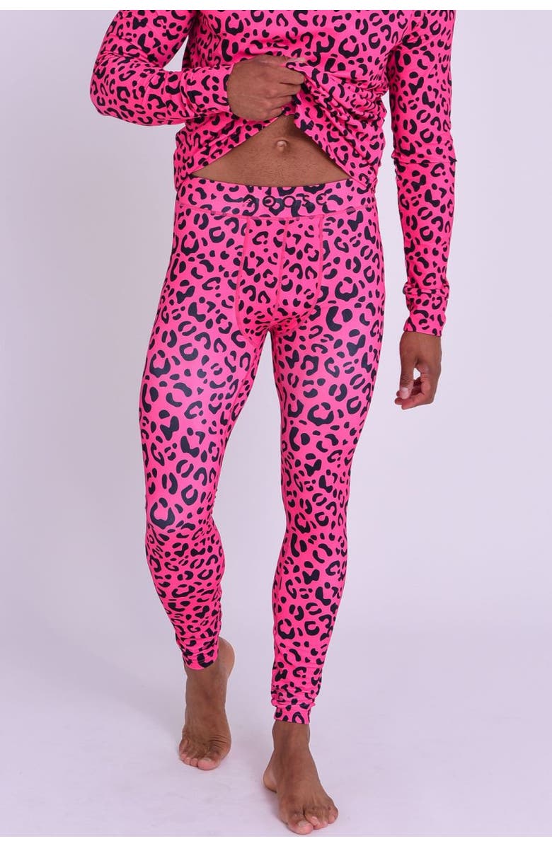 OOSC Baselayer Pant - Hotel California Pink Leopard Men's, Main, color, Multi-Colour