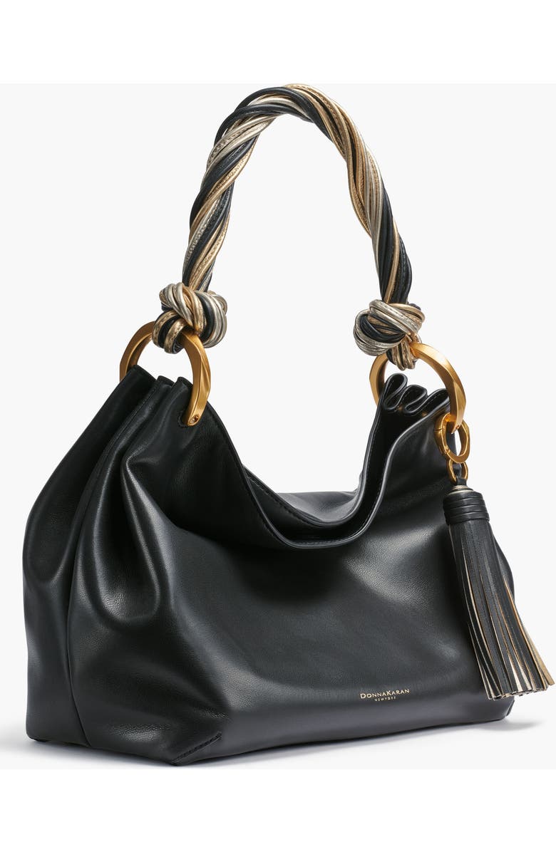 Donna Karan New York Glenwood Small Shoulder, Alternate, color, Black/Gold