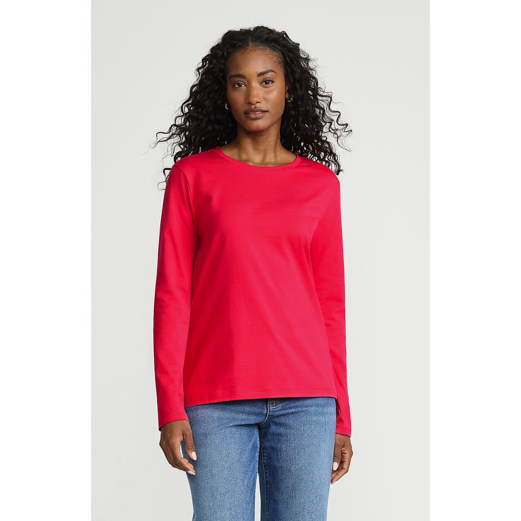 Lands' End Relaxed Supima Cotton T-shirt In Red