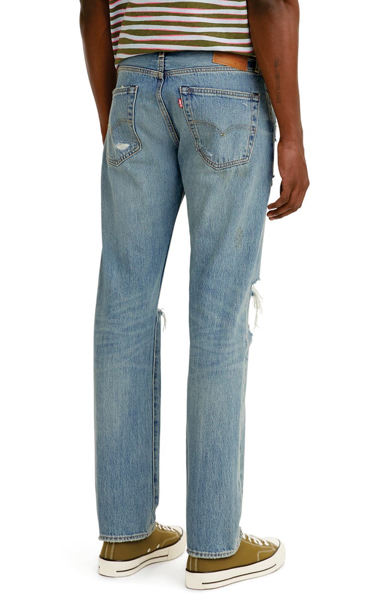 Levi's 501<sup>®</sup> Original Ripped Straight Leg Jeans, Alternate, color,