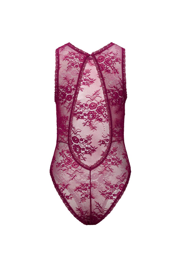 Hazelle Bodysuit Lingerie, Alternate, color, Dark purple