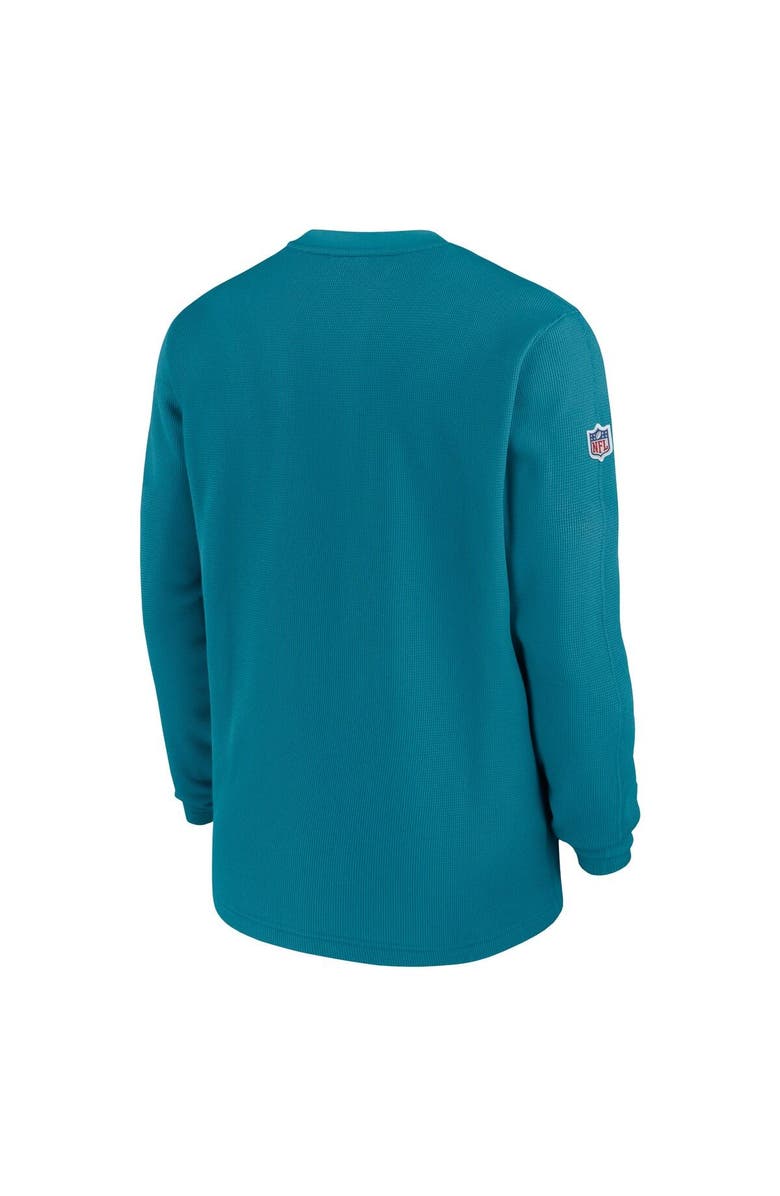 Nike Men's Nike  Teal Jacksonville Jaguars 2023 Sideline Throwback Heavy Brushed Waffle Long Sleeve Top, Alternate, color, 