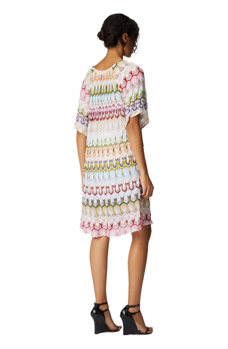 Missoni Short Dress With V-neck In Lace, Alternate, color, 