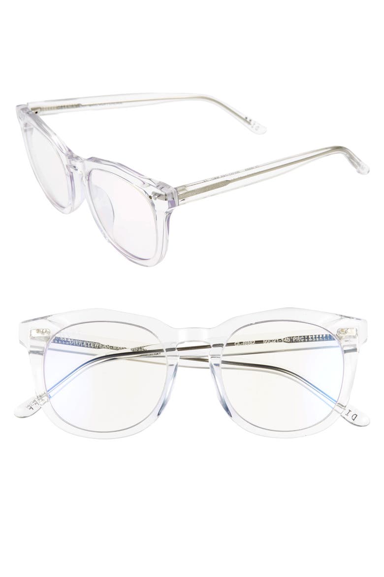 50mm Blue Light Blocking Glasses, Main, color, CLEAR CRYSTAL