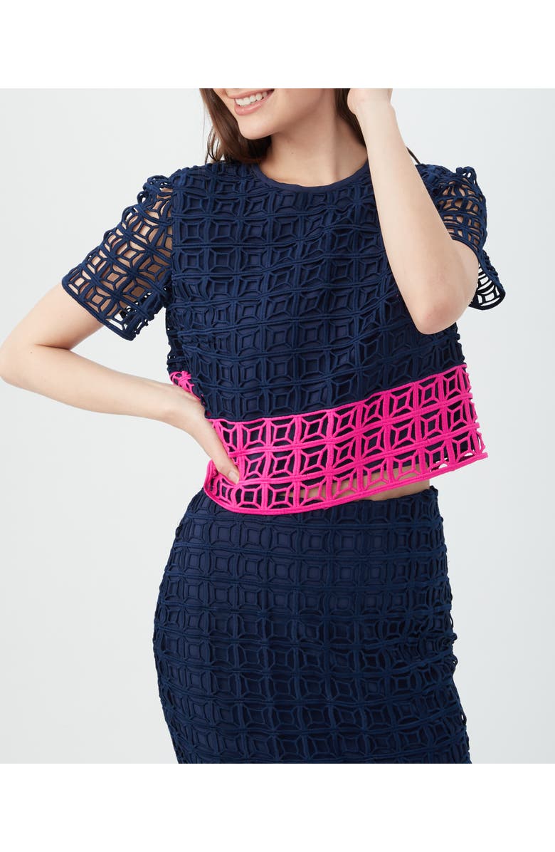 Trina Turk Serilda 2 Top, Main, color, Indigo/Petal Pink