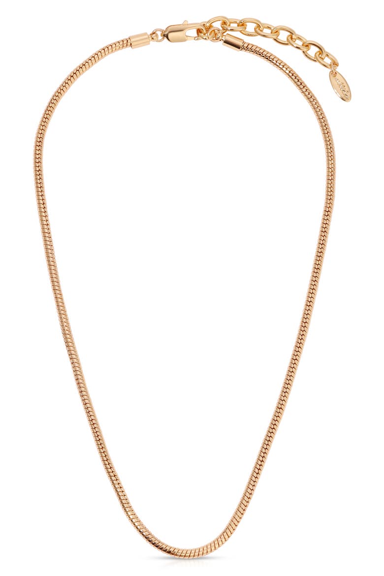 Snake Chain Necklace, Alternate, color, GOLD