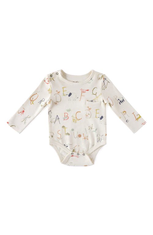 Pehr Shoulder Snap Pocket Organic Cotton Bodysuit In White