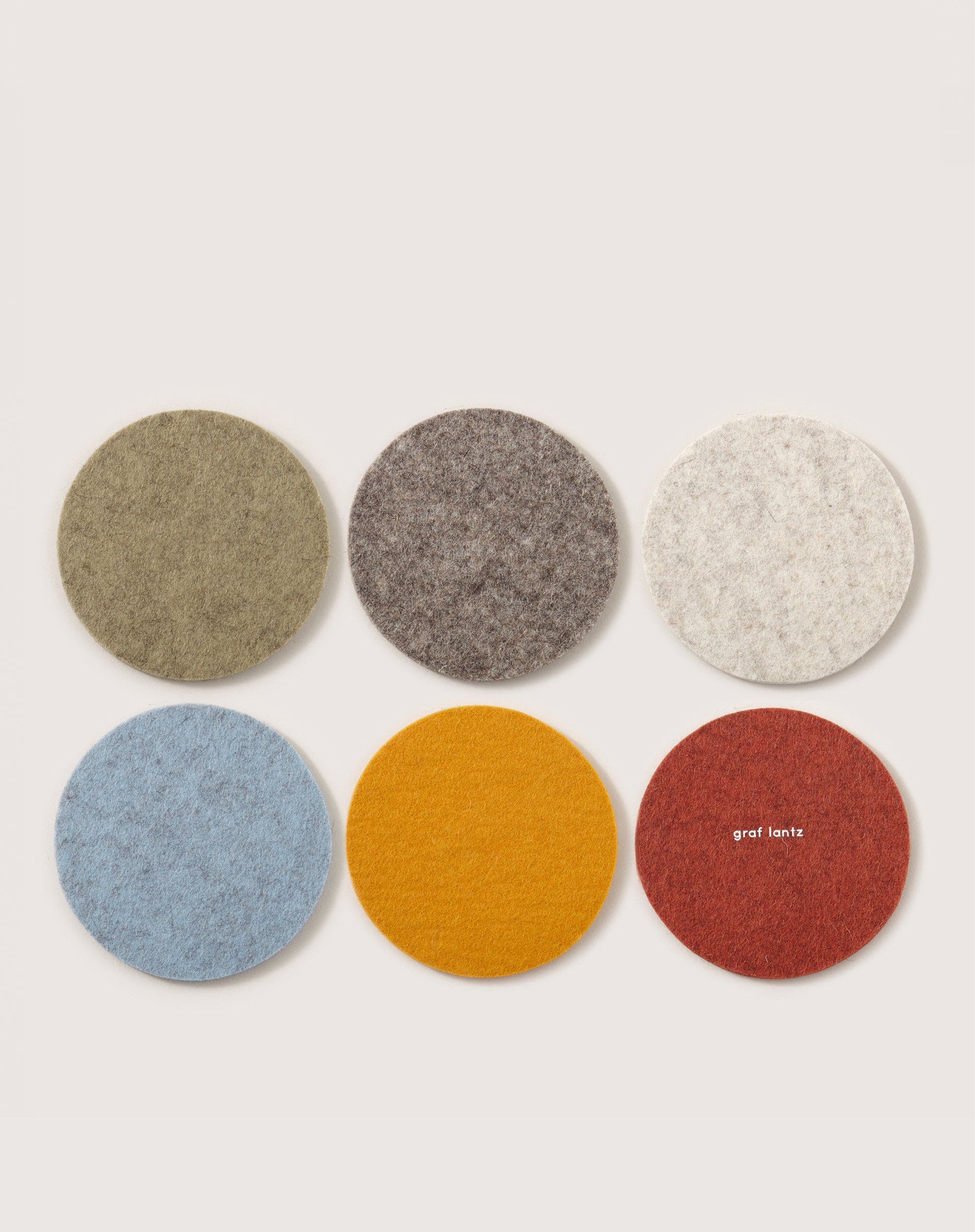 Graf & Lantz Graf Lantz Bierfilzl Merino Wool Round Coaster Multi 6 ...