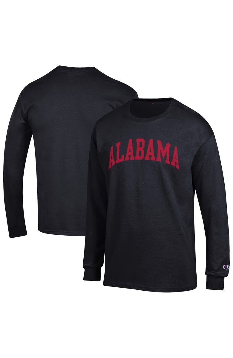 Champion Men's Champion  Black Alabama Crimson Tide Basic Arch Long Sleeve T-Shirt, Alternate, color, Black