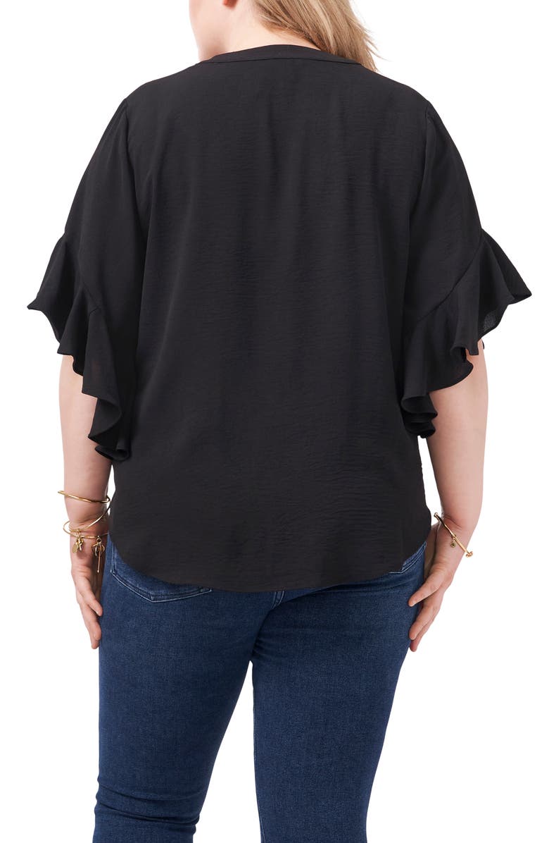 Vince Camuto Flutter Sleeve Blouse, Alternate, color, 