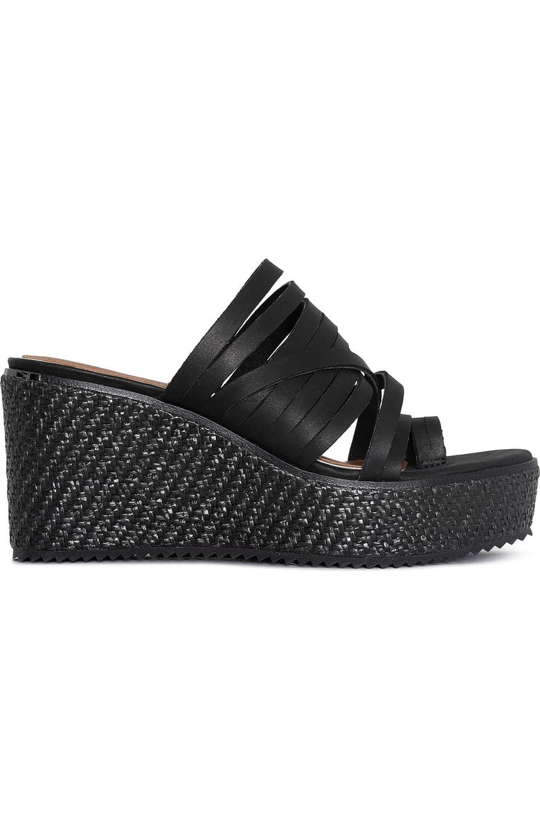 Donald Pliner Platform Wedge Sandal, Alternate, color, Black