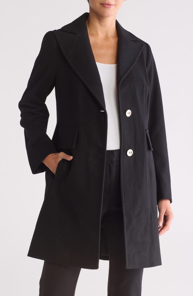 Michael Kors Peak Lapel Wool Blend Coat, Alternate, color,