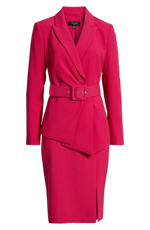 Tahari Asl Nested Belted Jacket And Skirt