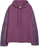 HONOR THE GIFT Distressed Denim Panel Hoodie