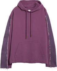 HONOR THE GIFT Distressed Denim Panel Hoodie