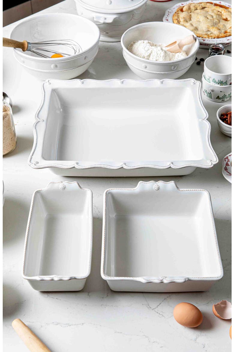 Berry & Thread Set of 3 Ceramic Baking Dishes, Alternate, color, WHITEWASH