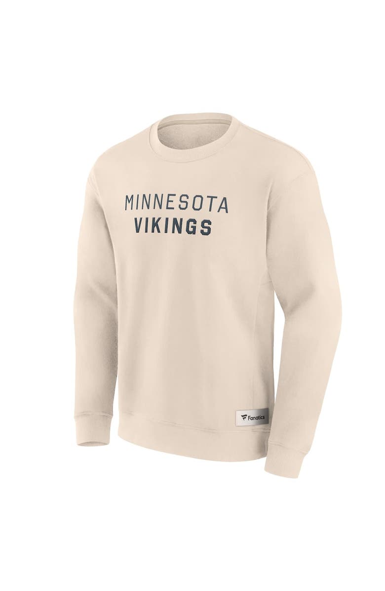 FANATICS Men's Fanatics Cream Minnesota Vikings Elements Future Ground Lettering Pullover Sweatshirt, Alternate, color, Cream