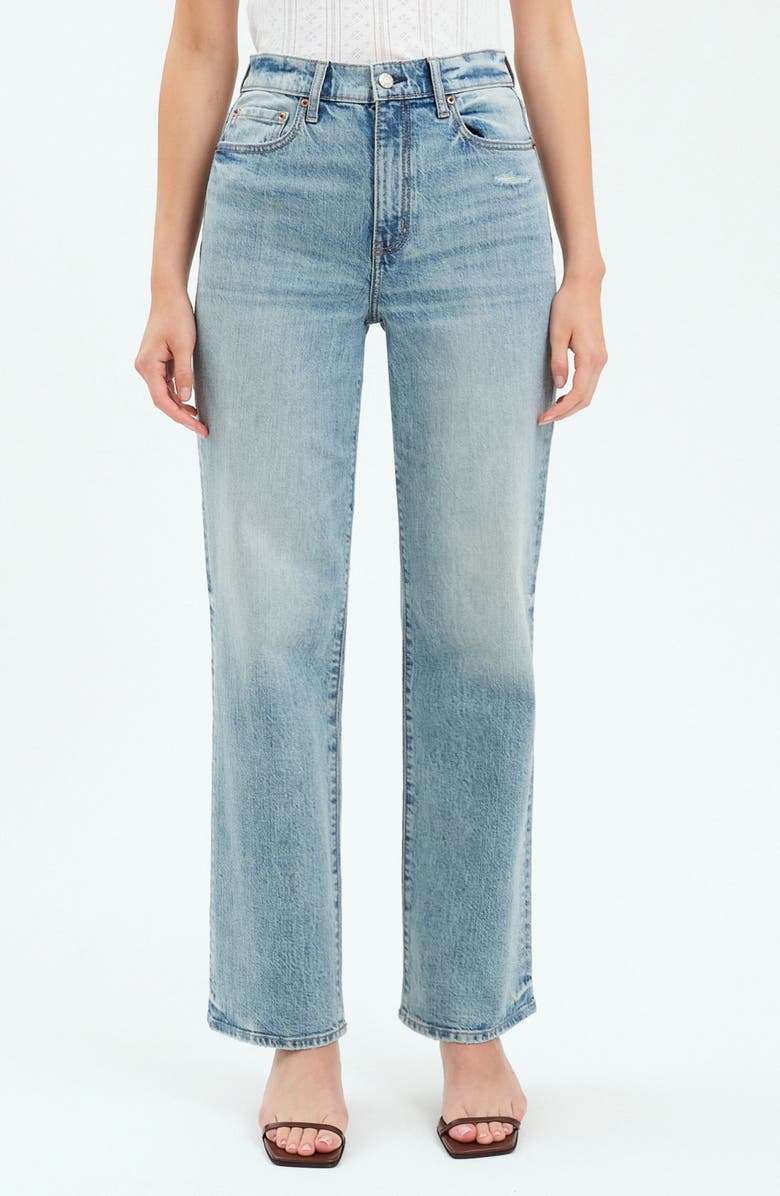 DAZE Sundaze High Waist Straight Leg Jeans, Main, color, Bliss