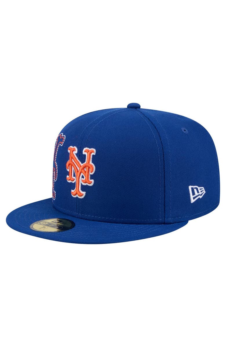 New Era Men's New Era Royal New York Mets Yarn Stitch 59FIFTY Fitted Hat, Alternate, color,
