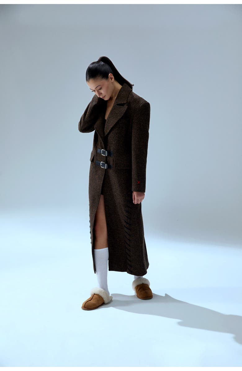 PCFG Cashmere 
Wool Blend Your *Itch Cashmere Blend Long Overcoat, Alternate, color, Brown