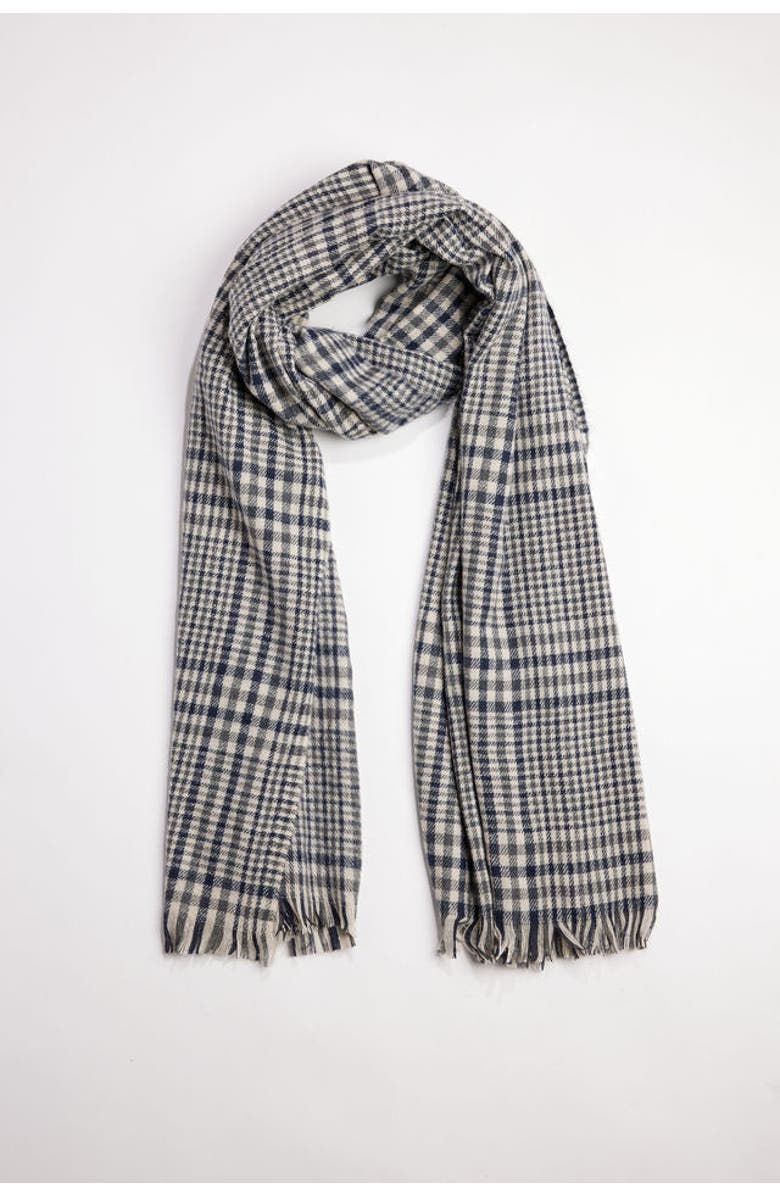 Hat Attack Beech Scarf, Main, color, Grey/Navy Combo