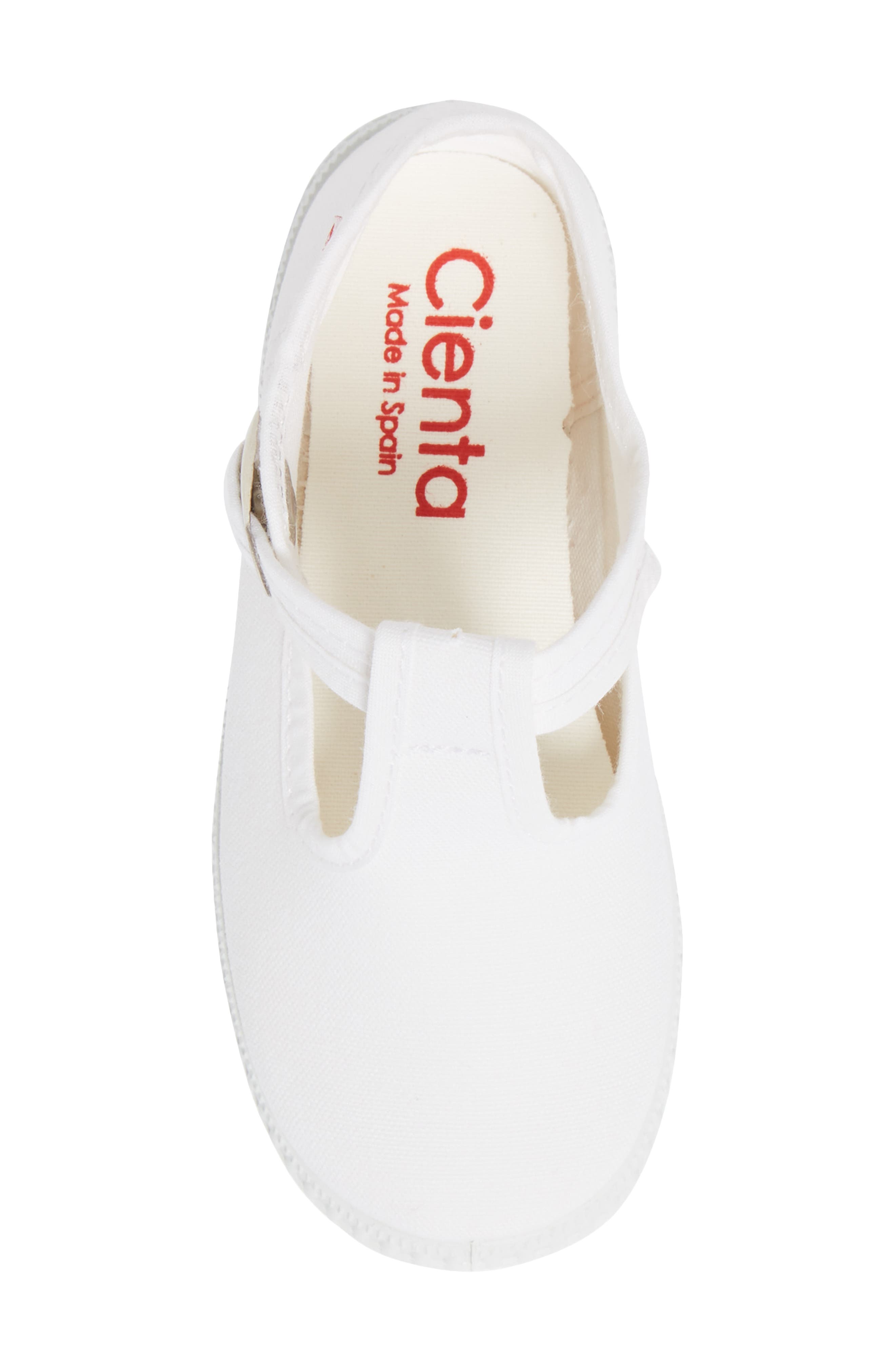 Cienta Canvas T-Strap Sneaker, Alternate, color, 