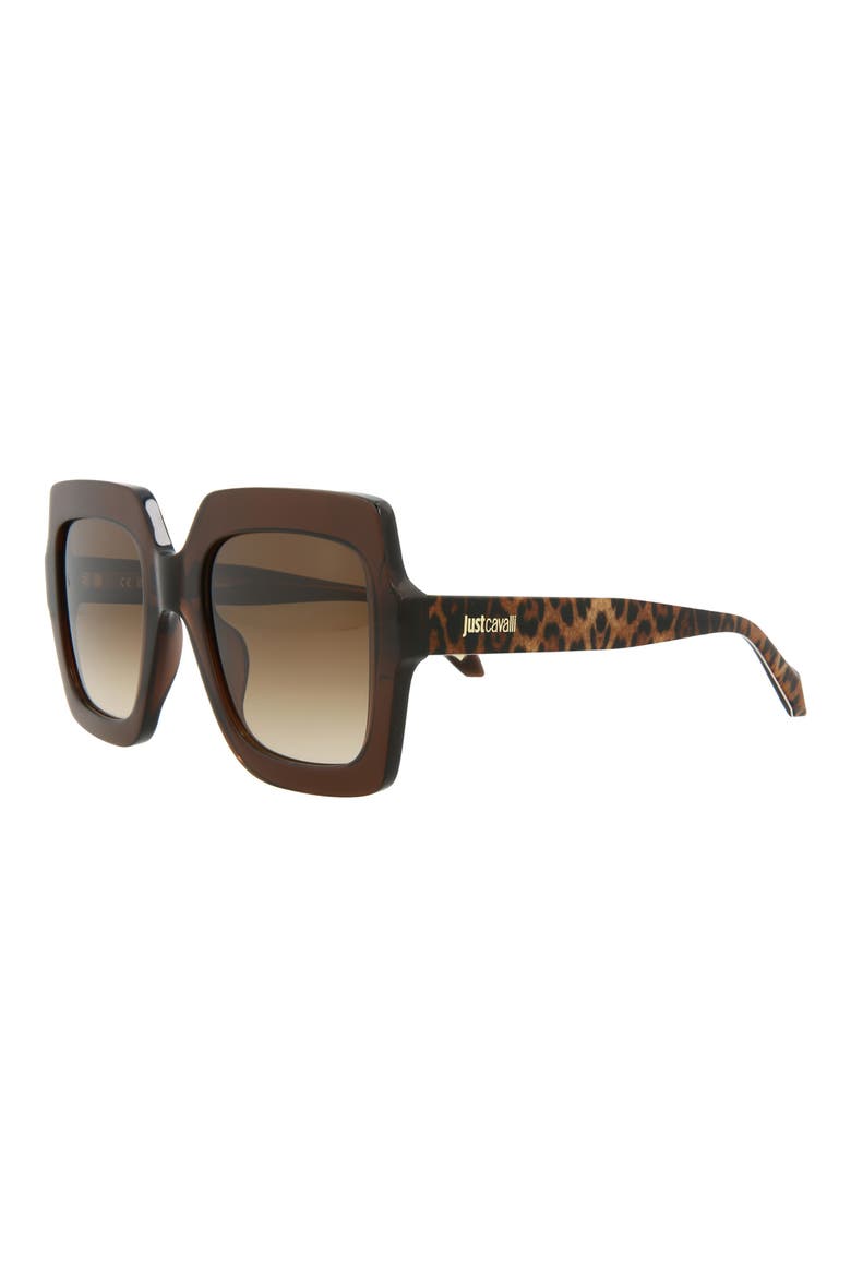 53mm Square Sunglasses, Alternate, color, BROWN BROWN BROWN