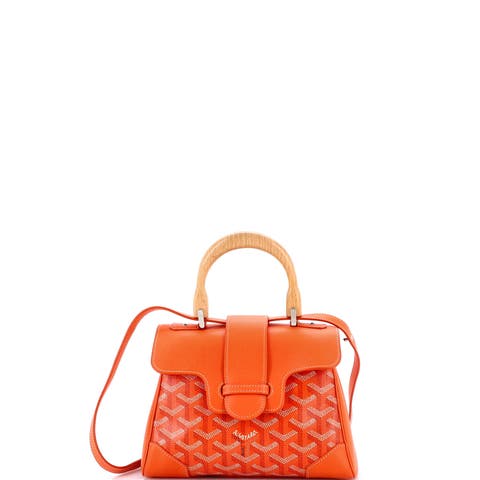 Saigon Top Handle Bag Coated Canvas with Leather Mini