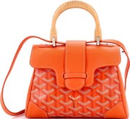 Pre-Owned Goyard Saigon Top Handle Bag Coated Canvas with Leather Mini