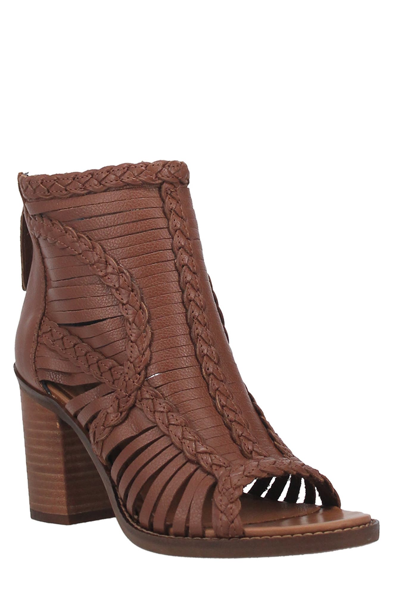 Dingo Jeezy Open Toe Bootie, Main, color, 