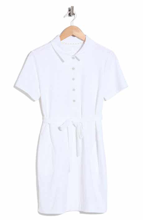 Aubrey Leaves Jacquard Polo Shirtdress