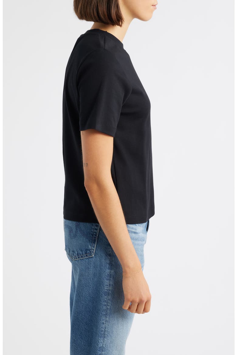 Cotton Crewneck T-Shirt, Alternate, color, BLACK