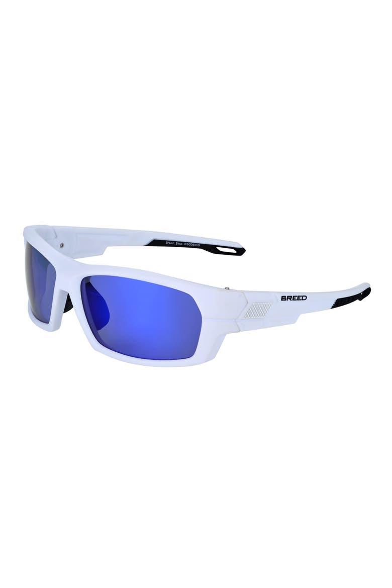 Sirus Polarized Mens Sunglasses, Main, color, White/Blue
