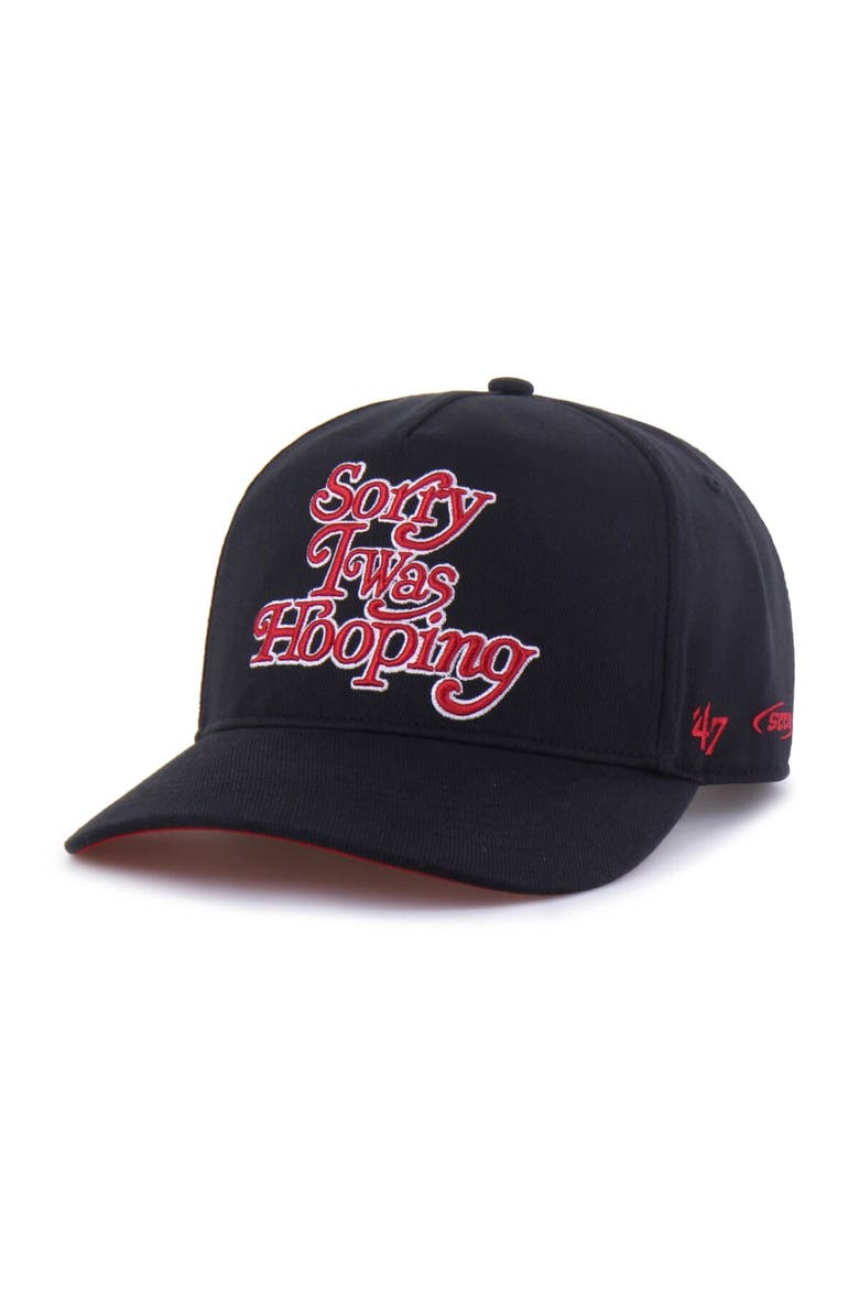 Men's Brand Seen by '47 Black Chicago Bulls Sorry I Was Hooping Hitch Adjustable Hat, Alternate, color, Black