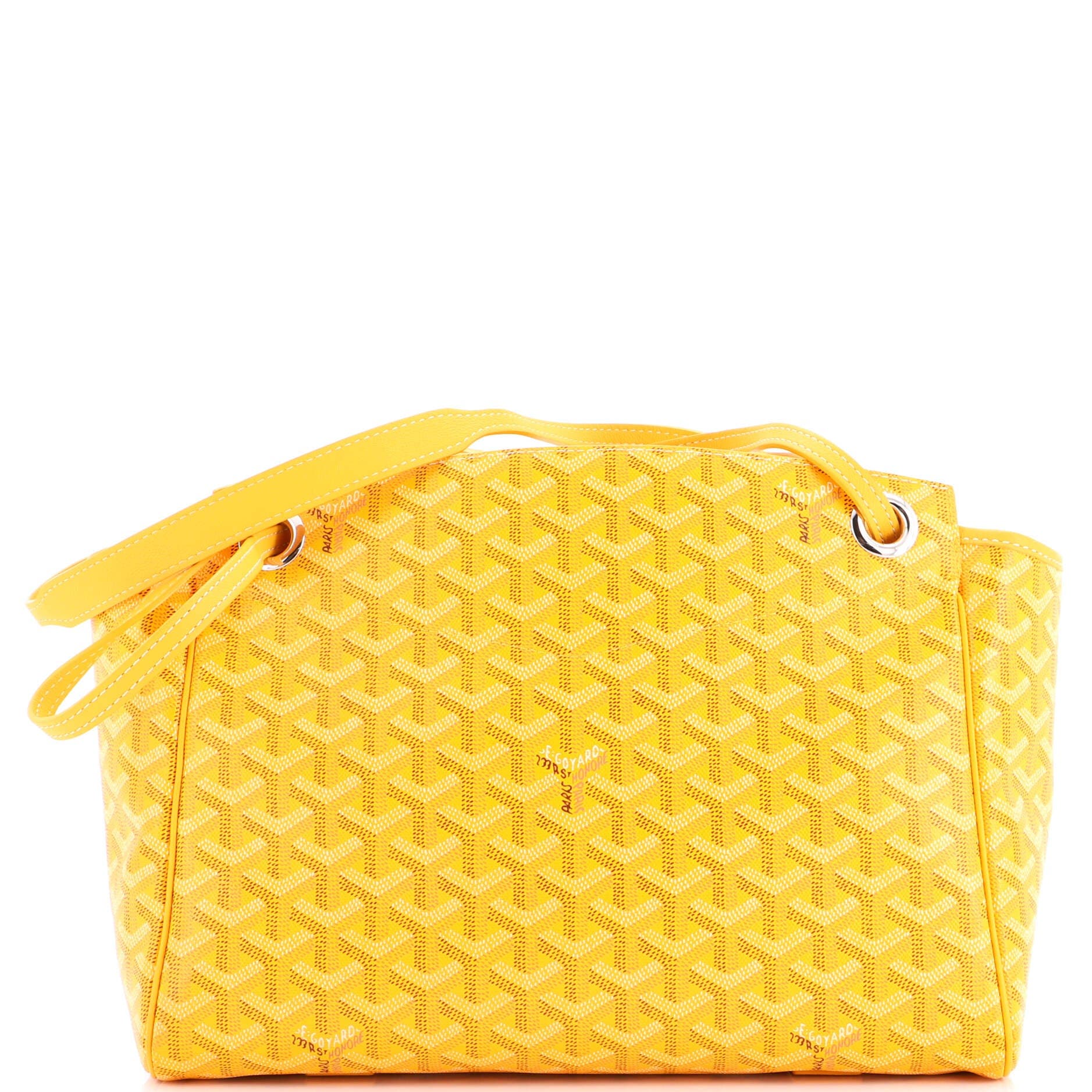 Pre-Owned Goyard Rouette Bag Coated Canvas PM, Main, color, Yellow