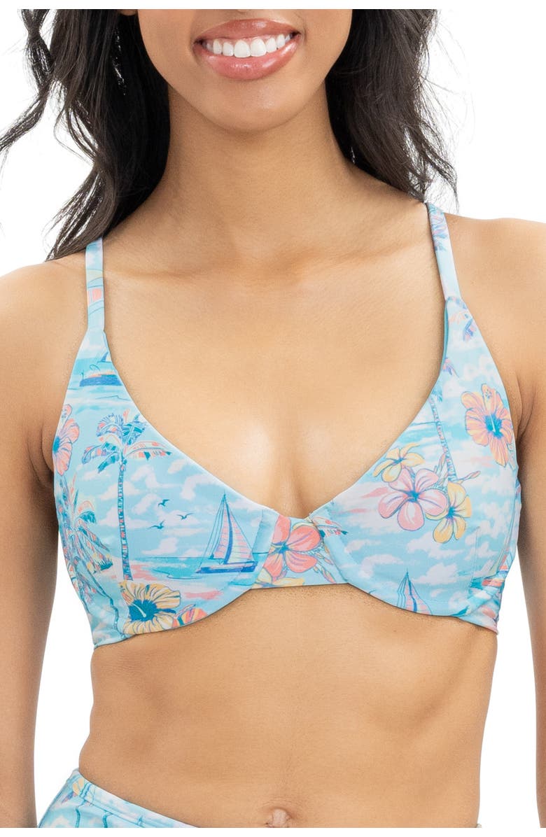 Kenny Flowers The BVIs - Underwire Bikini Top, Main, color, Light Blue