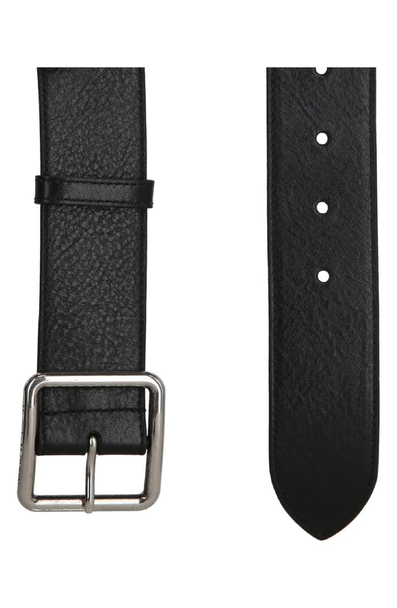 MCQ Wide Leather Belt, Alternate, color, Black