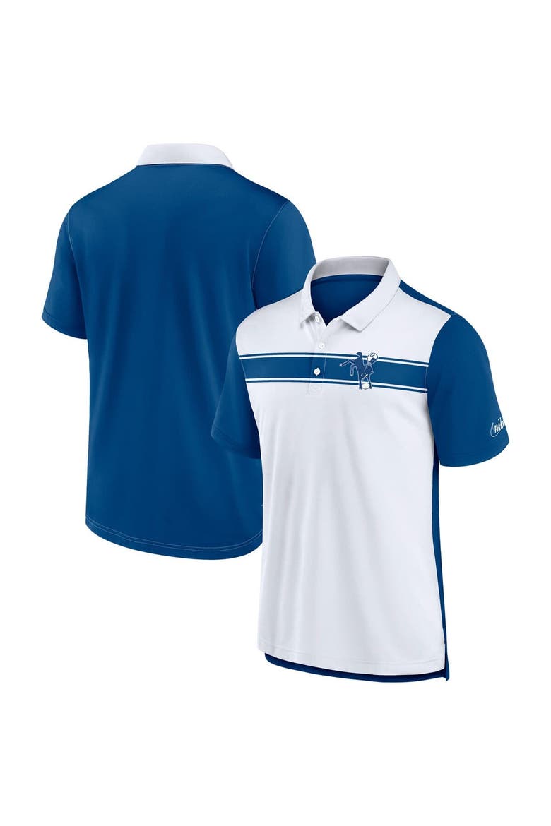 Men's Nike  White/Royal Indianapolis Colts Rewind Pique Polo, Main, color, White