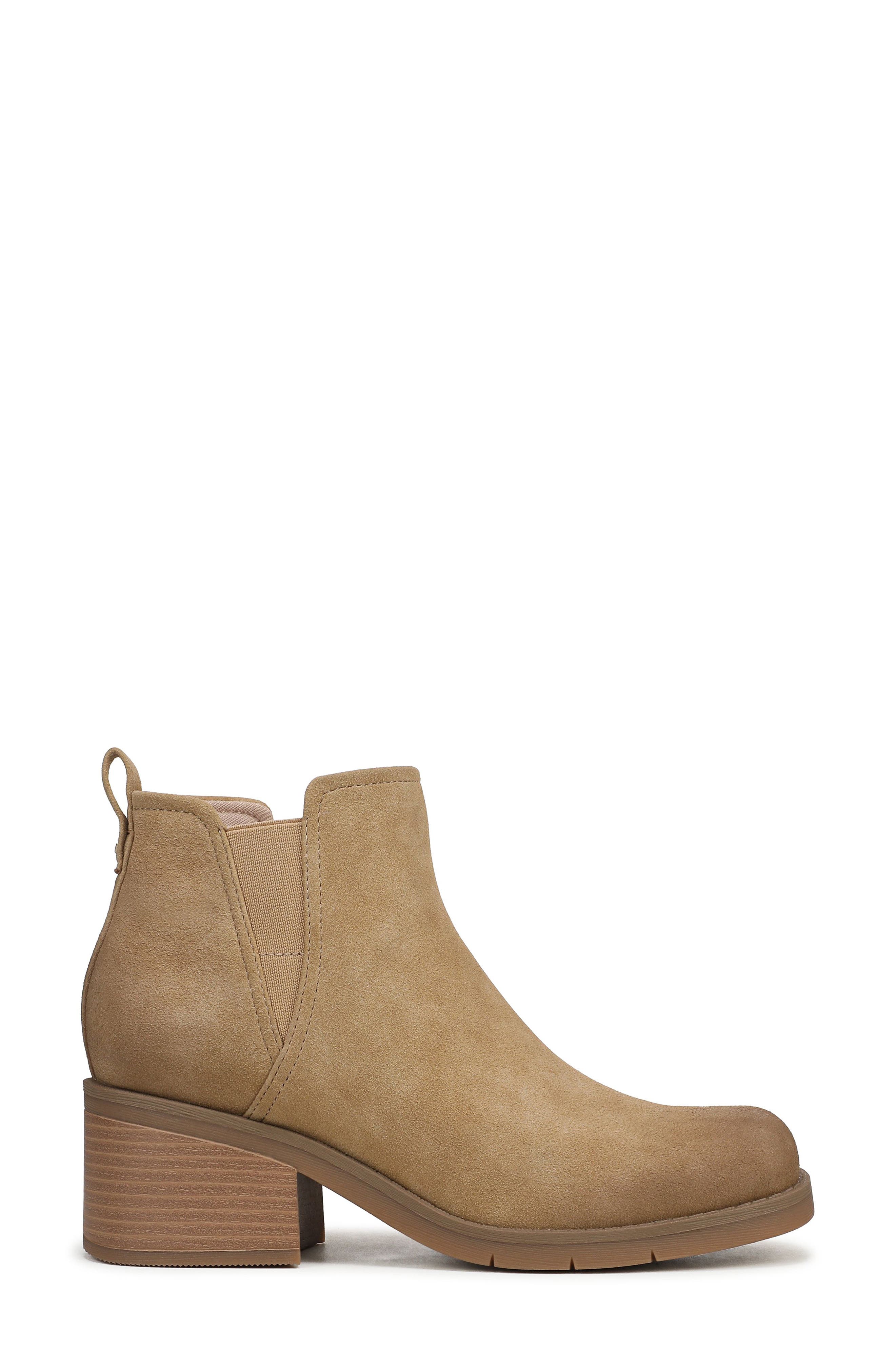 Joplin Faux Leather Chelsea Bootie, Alternate, color, WARM TAN FAUX LEATHER
