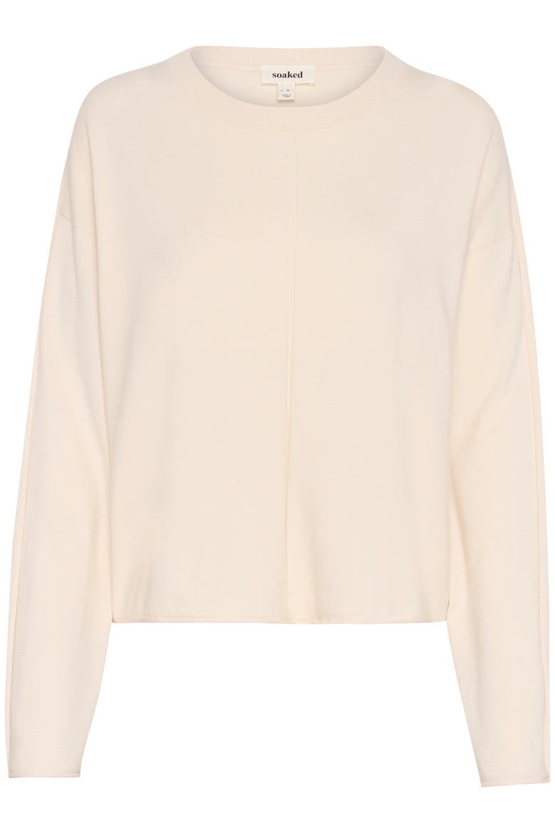 Slspina Boxy Fit Tight Knit Pullover, Alternate, color, Whitecap Gray
