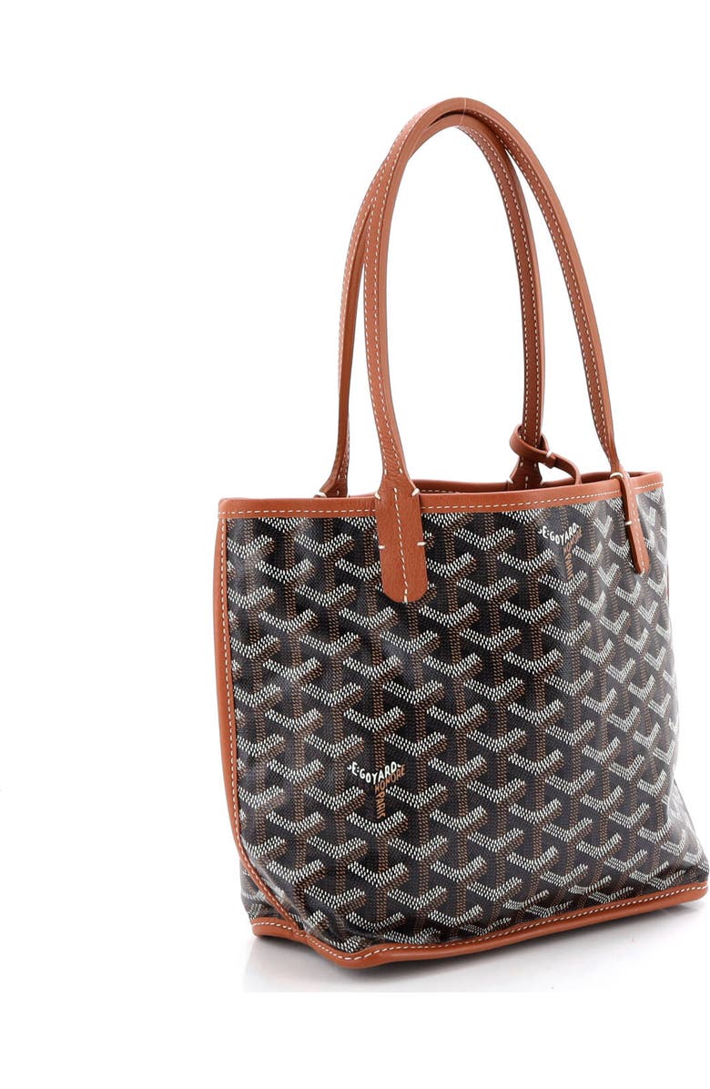 Pre-Owned Goyard Anjou Reversible Tote Coated Canvas Mini, Alternate, color, Brown