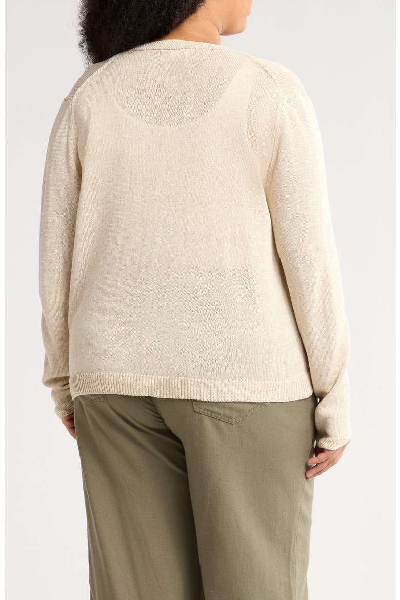 V-Neck Button Front Cardigan, Alternate, color, OYSTER