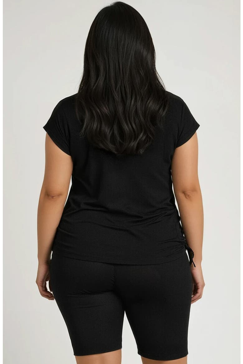 Plus Size Daphne Loose Fit Swim Top, Alternate, color, Black