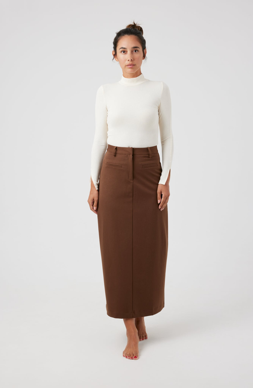 By Tess Collection Milani Skirt In Brown