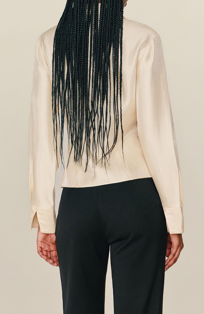 Reformation x Camille Rowe Nico Button-Up Shirt, Alternate, color, 