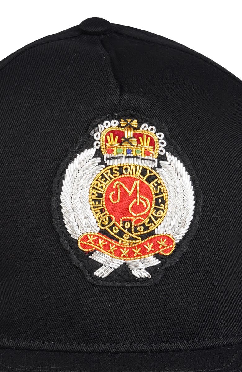 Members Only Twill Baseball Cap - Members Only Crest, Alternate, color, Black