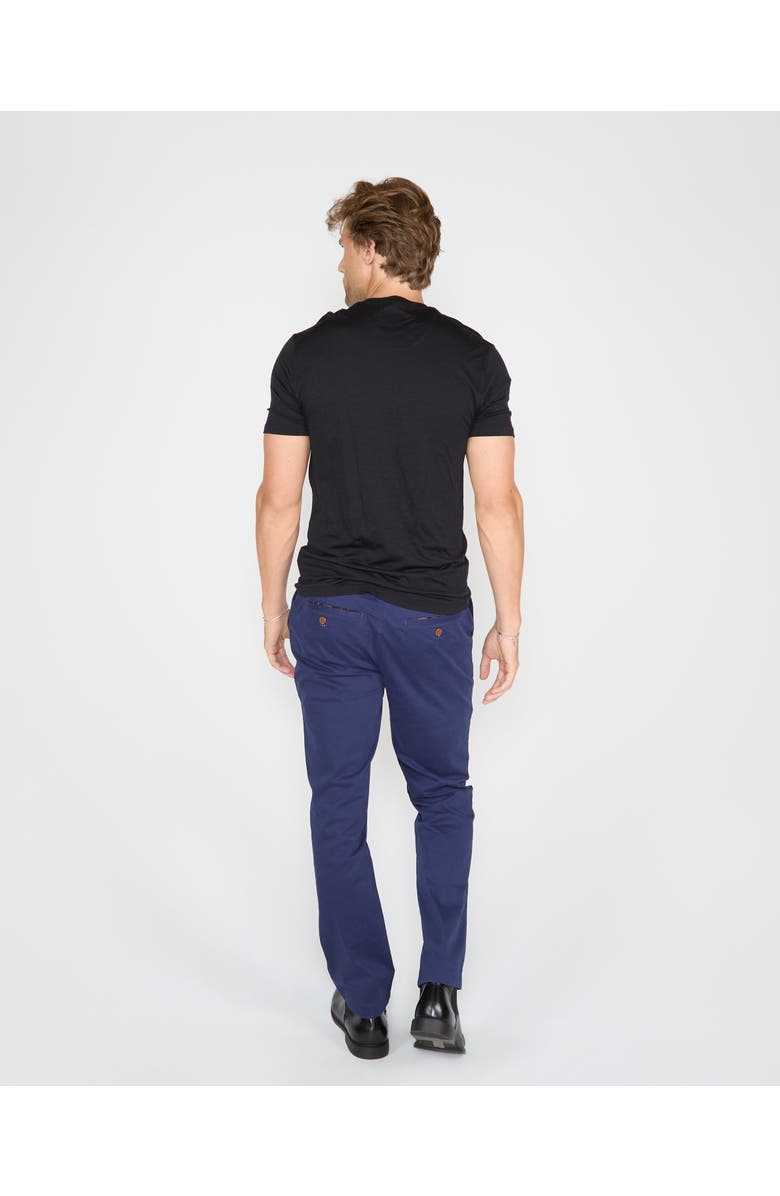 Lords of Harlech Victor Extra Fine Merino Wool V-neck Shirt, Alternate, color, Black